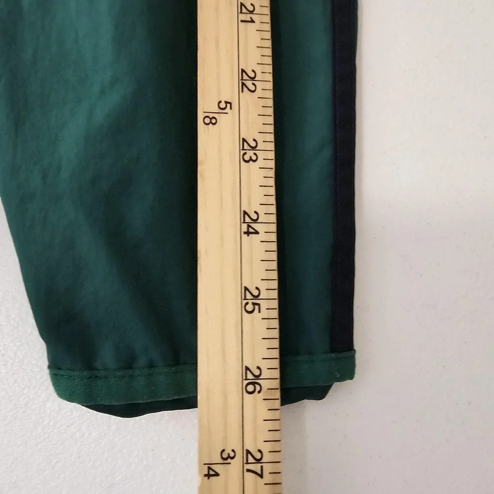 Adidas Jacket Mens Medium Green Full Zip Windbreaker Three Stripes Athletic Logo